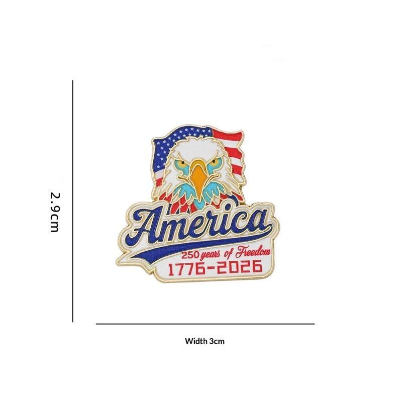 USA 250th Anniversary Enamel Lapel Pins 1/5PCS Patriotic Eagle Design Brooch Ideal Gift for Veterans Patriotism Activities