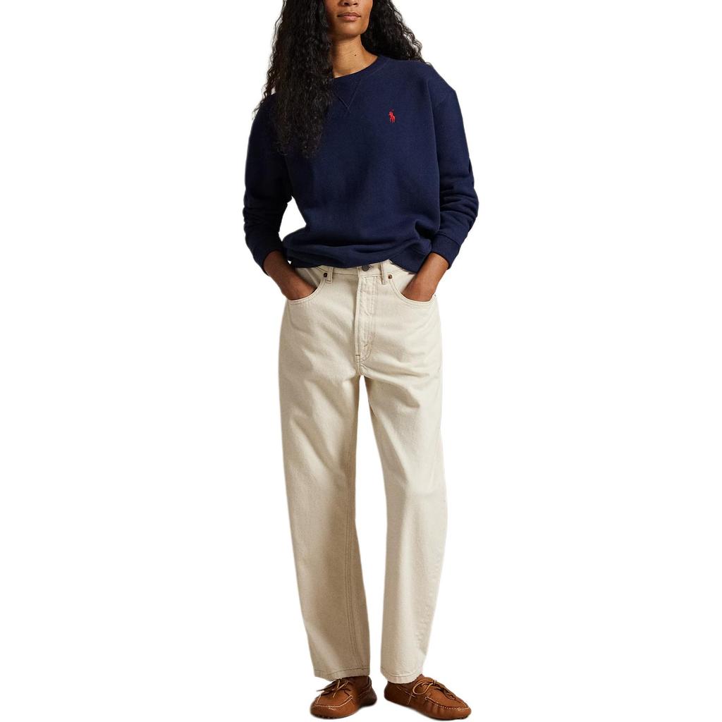 Polo Ralph Lauren Pony Logo Embroidered Crew Neck Pullover Long Sleeve Sweatshirt Women Sweatshirt 211780304-003