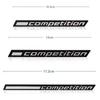 3D ABS Schwarz Wettbewerbslogo Heckklappe Kofferraum Emblem Abzeichen Aufkleber Decals Für BMW M1 M3 M4 M5 M6 X1M X3M X4M X5M X6M