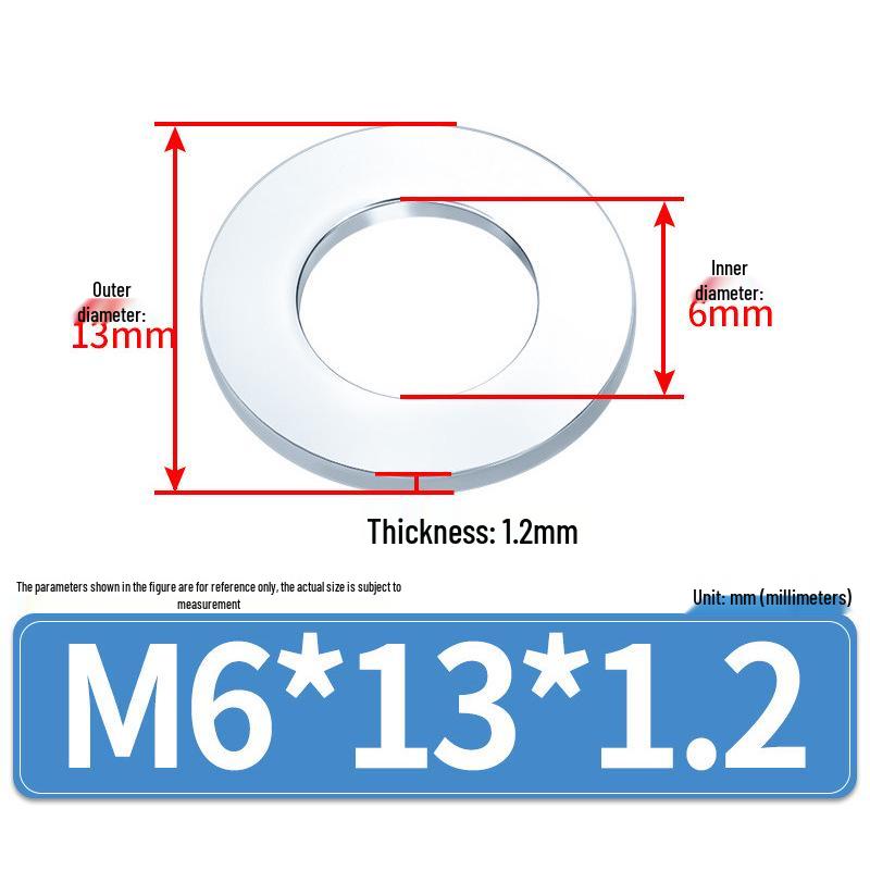 Extra Large Galvanized Metal Flat Washer (Sizes M1.6-M14)