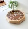 KATOMOKU muku clock 2 Octagonal Wall Clock with Continuous Second Diameter KM-73NARC8 Hand, 30.0cm (Radio-Controlled)