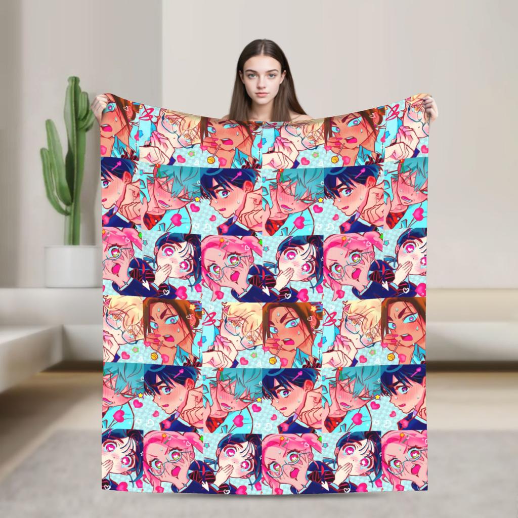 Aliens Music Cartoon Stages Fleece Throw Blankets Mizi Sua Till Luka for Bed Knitted Blanket Office Super Soft Breathable