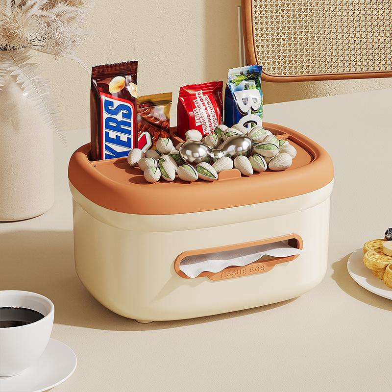 Multi functional desktop tissue box