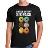 Lustiges Check out my Sixpack T-Shirt Fitnessstudio Scherzgeschenk Donuts Party T-Shirt Tee