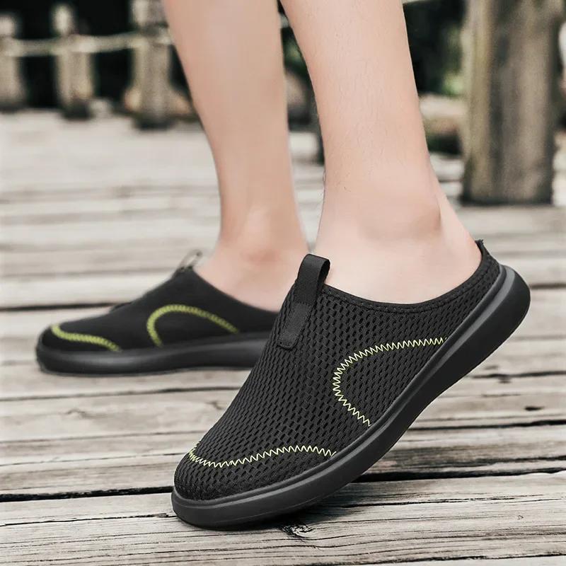 2024 Hombre Sneaker Soft Indoor Home Slides Man Non-slip Summer Outdoor Beach Sandals Flip Flops Male Footwear Big Size 48