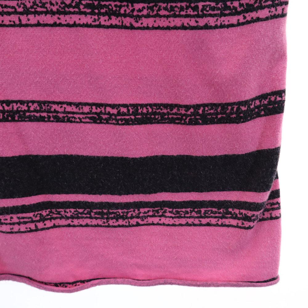 MM6 made in Italy Border Pattern Long sleeve Boat neck Cut Women Used