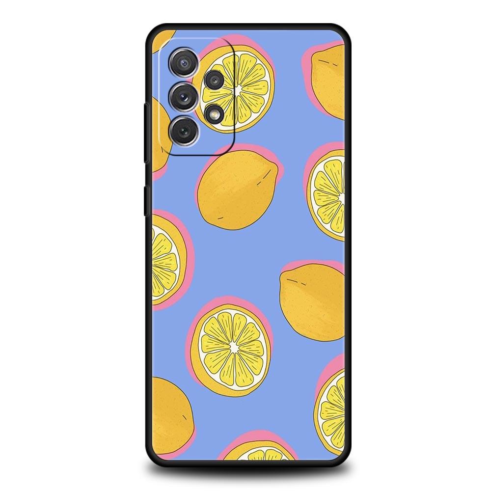 Phone Case For Samsung Galaxy A13 A51 A71 A41 A31 A21S A11 A01 A03S A12 A32 A52 A22 A23 A33 A53 A73 5G Cover Mediterranean Lemon