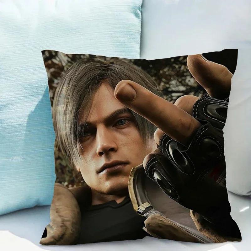 Leon Kennedy Soffkuddar Kudde för Sovrum Sängkudde Heminredning av Modernt Sofföverdrag Dekoration Vardagsrum Kort Plysch