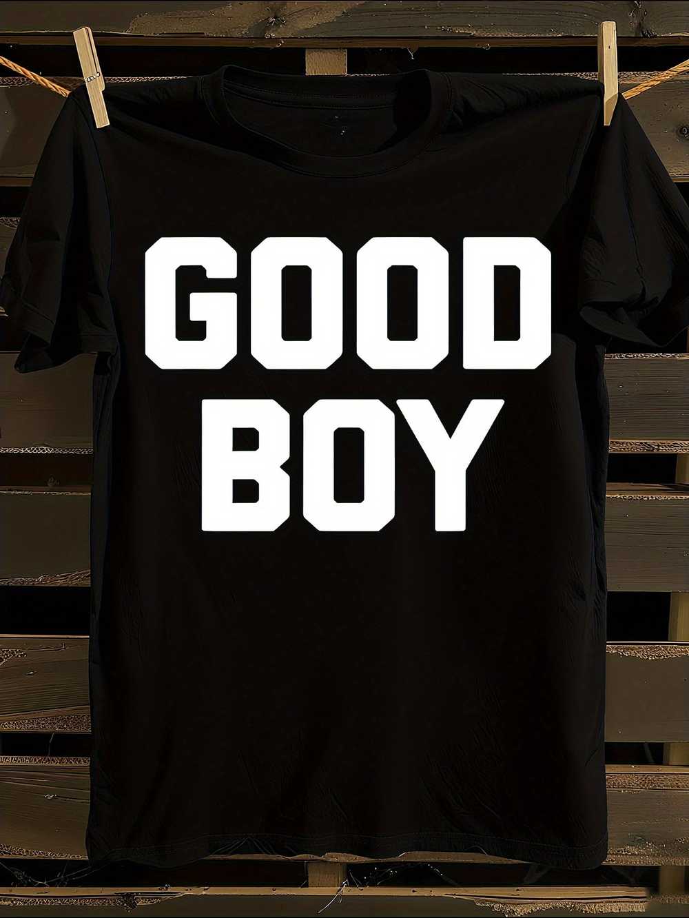 Funny  Good Boy  Printed T-Shirt L