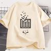 Freedom Dove of Peace T-shirt Arabic Birds T Shirt Women Round Neck Short Sleeve Tshirt Loose Clothes