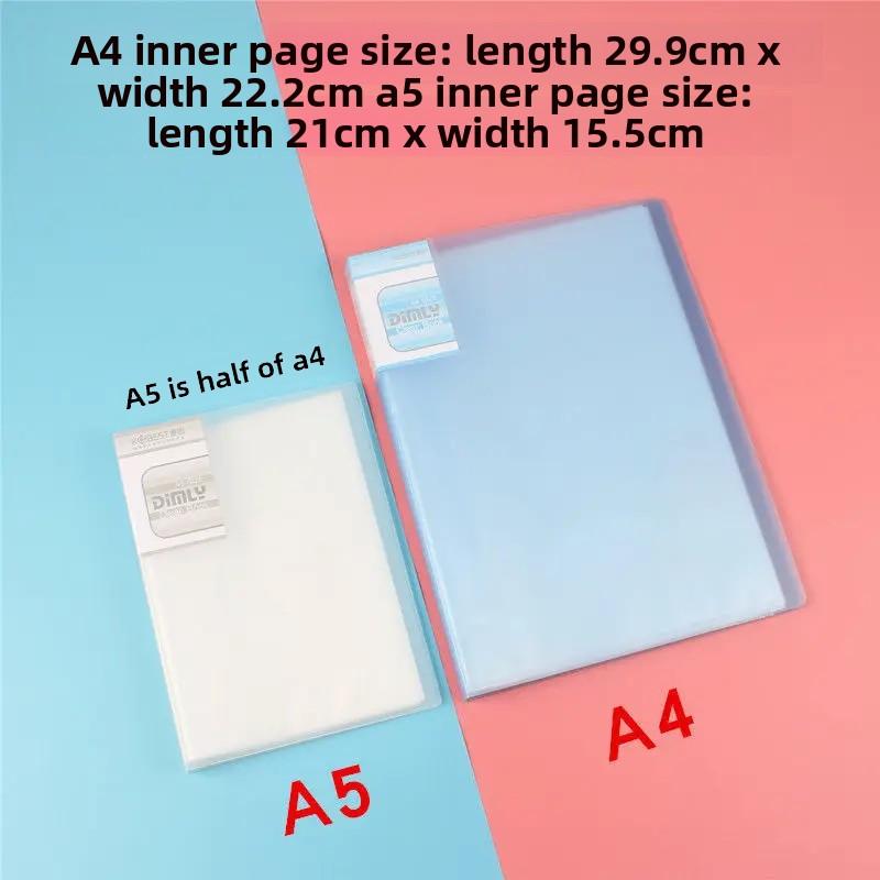Thickened A5 File Folder 100 Pages Multi-layer Transparent Index Pages Document Folder A4 Test Paper Folder 32K