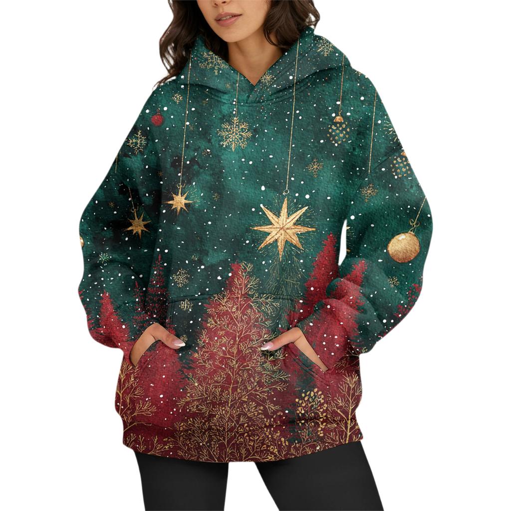 Women's Fashion Daily Versatile Casual Crewneck Sweatshirts Long Sleeve Printed Top Sweatshirts