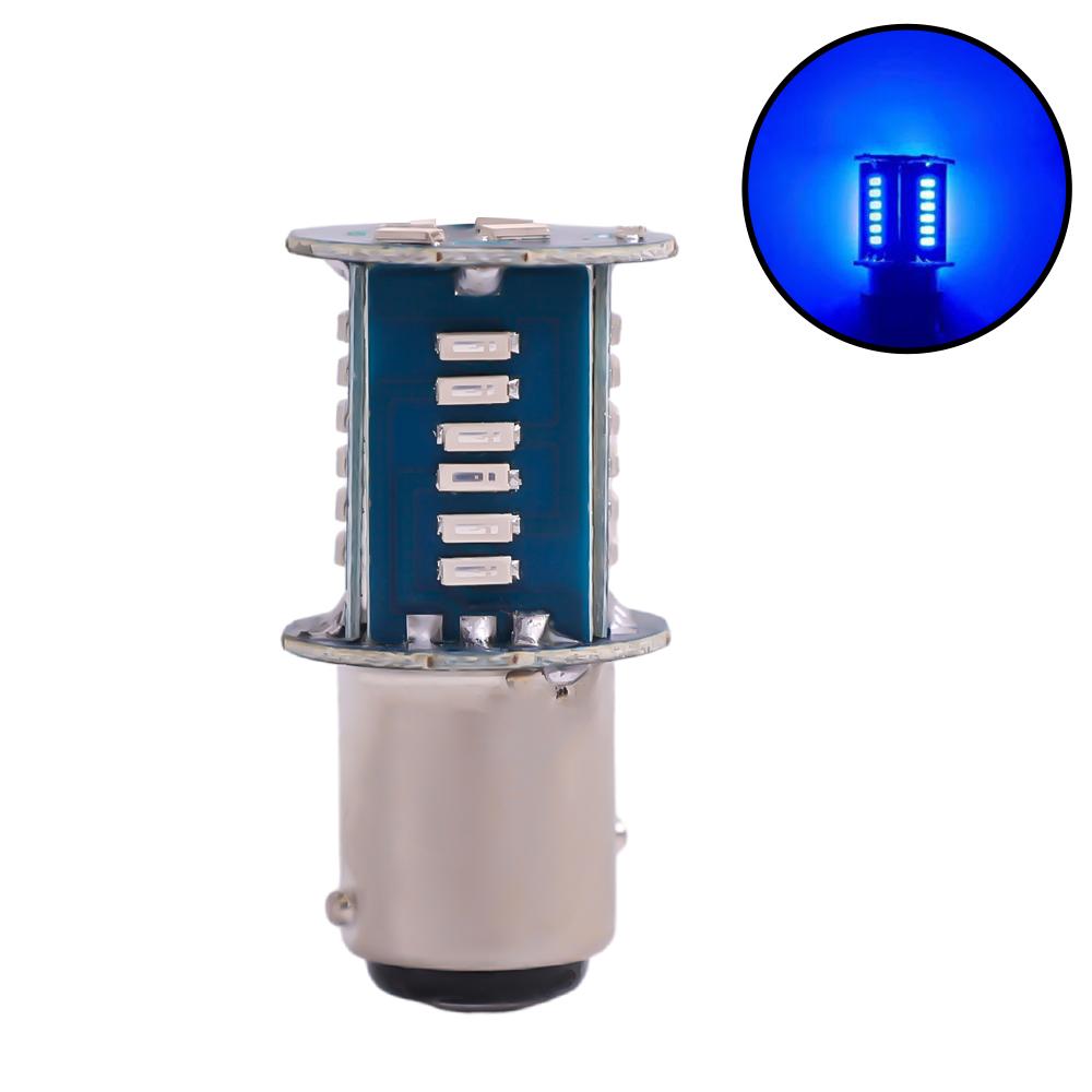 

DC 12V Автомобильный светодиодный стоп-сигнал Универсальный автомобильный мотоцикл 1157 Лампа-вспышка 360 градусов Яркий светодиодный SMD-ламповый шарик Предупреждающий свет 1pcs синий