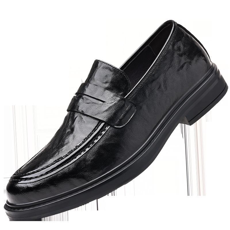 2025 autumn new men's business dress leather shoes men's elderly foot cover leather breathable casual leather shoes 98003