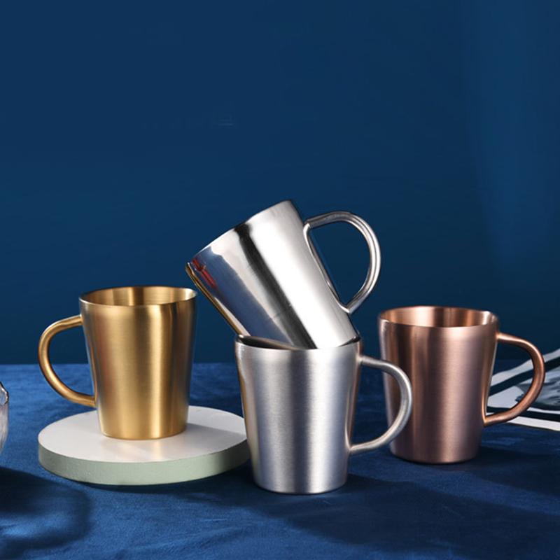 304 Stainless Steel Beer Mug Water Cup Anti Scaling Anti Fall Restaurant Tea Cup Coffee Drink Cup