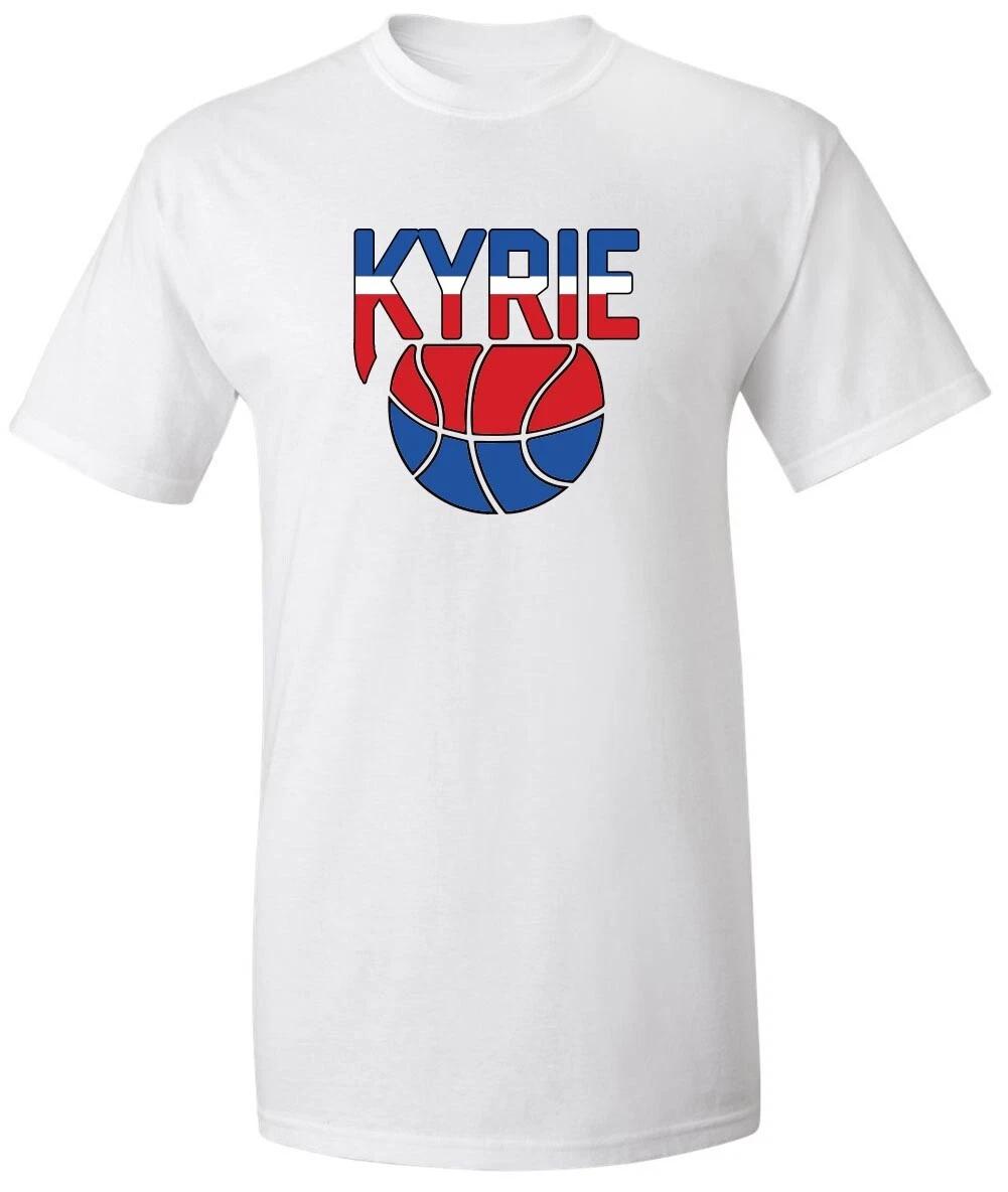 Kyrie Irving Nets Old School New Jersey Nets Logo T-Shirt XS