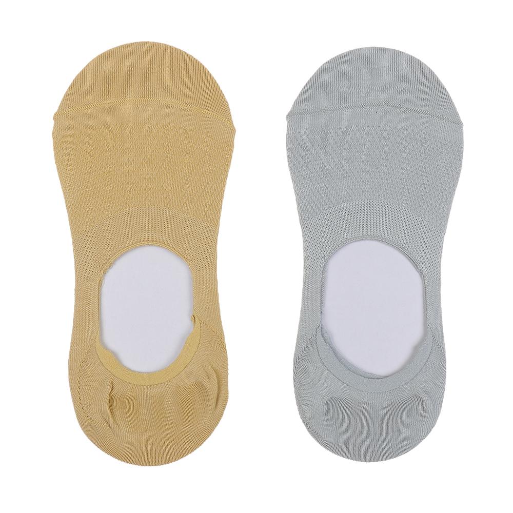2 Pairs Women Invisible No Show Socks, Mesh Breathable Cotton Liner Socks, Non Slip Low Cut Boat Socks for Summer Daily Wear