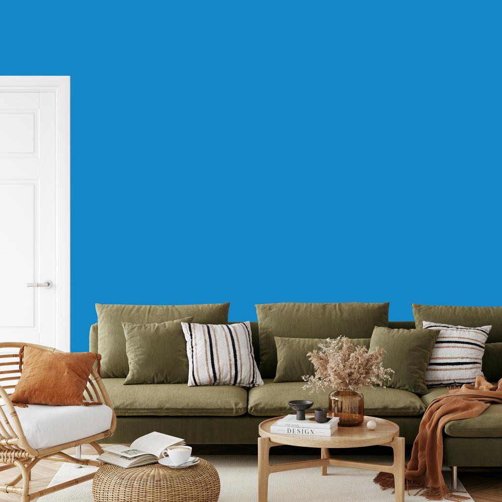 Wallpaper Solid blue background, blue bottom for living room and bedroom 50x1000