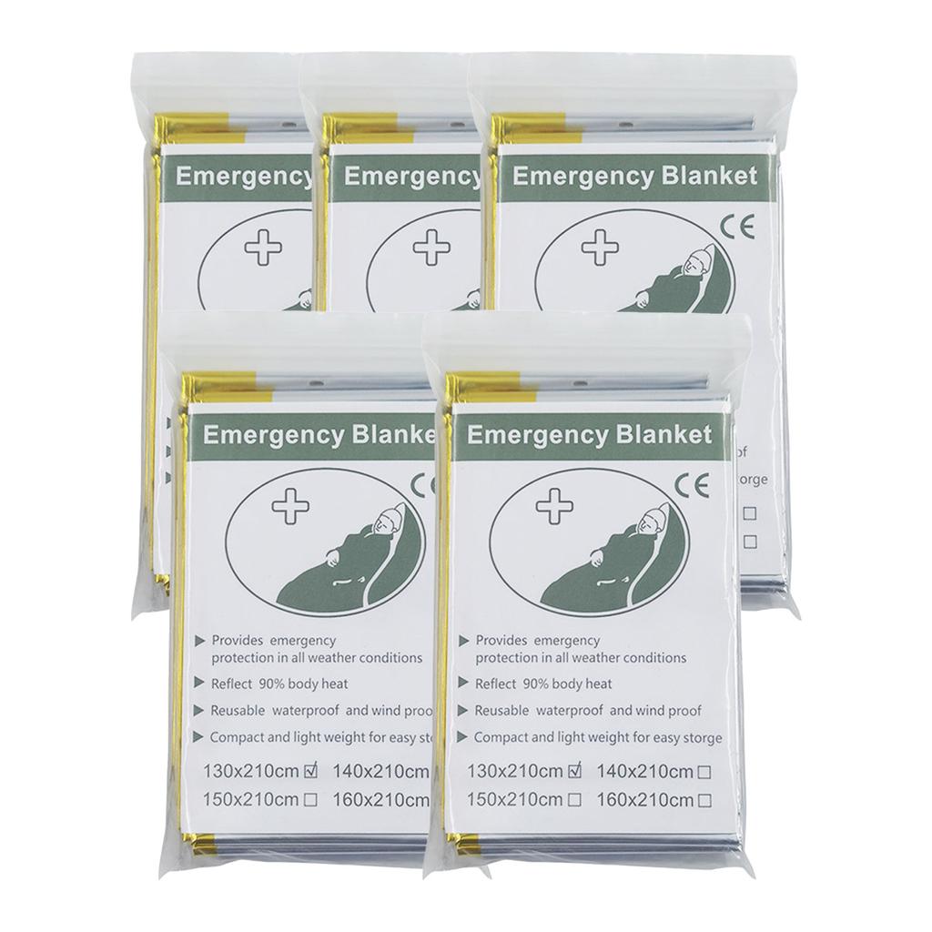 Emergency Thermal Blanket, Lightweight Survival Foil Blanket for Outdoor Camping and First Aid