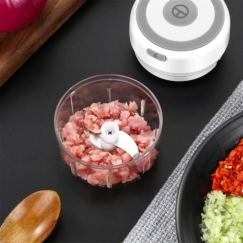100/250 ml Mini USB Drahtlose Elektrische Knoblauch Stampfer Presse Fleischwolf Gemüse Chili Fleischwolf Lebensmittel Chopper Küche Werkzeuge