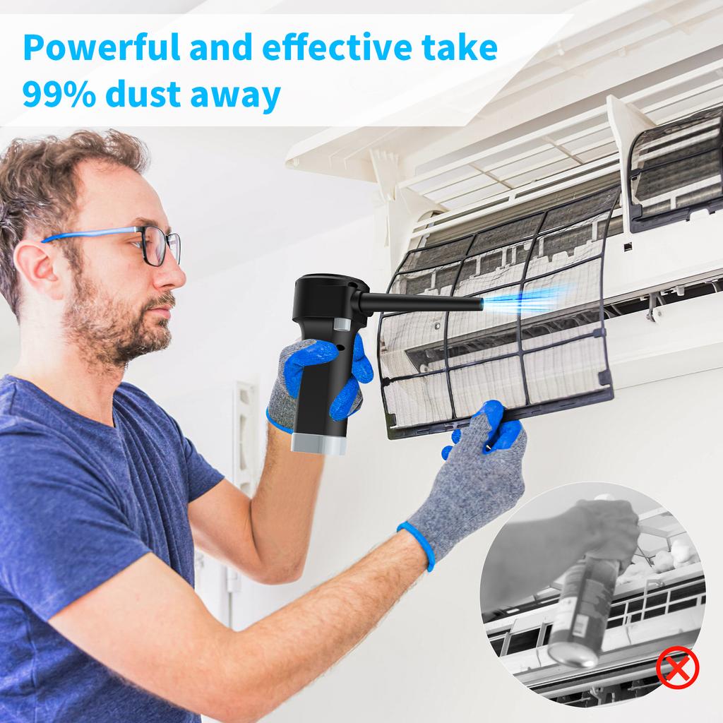 Electric Air Duster chargeable,Compressed Air Cans USB,Cordless Air Blower Cleaning Dust,Laptop Cleaner, Computer PC Canned Air