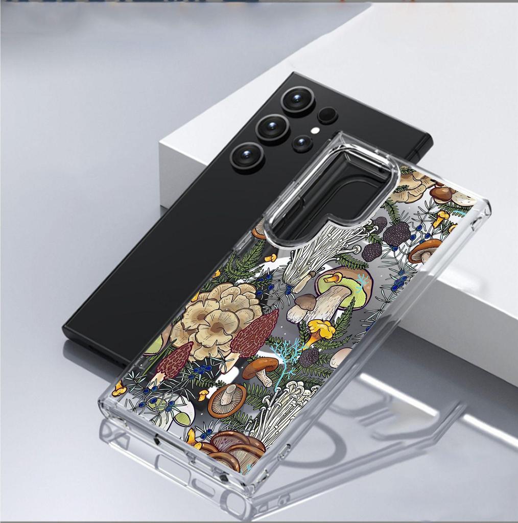 Mushroom Group Transparent MagSafe Case for iPhone 15/16/17 Pro Max