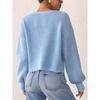 Women S Knitted Cardigan Sweater Streetwear Short Top With Crochet Buttons