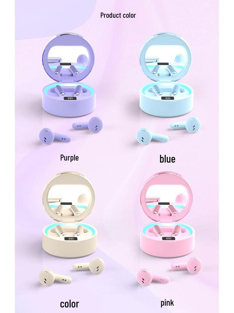 AE-1 TWS Earbuds: High-Quality Sound, Mini LED Mirror, Wireless & In-Ear Bluetooth Earphones