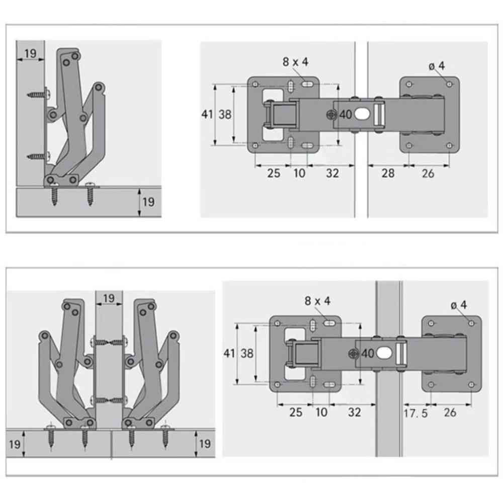 Balamale tip buclă pentru mobilă fără fante, Accesorii pentru mobilă, Balamale încrucișate, Balamale încrucișate pentru uși, Accesorii pentru ferestre