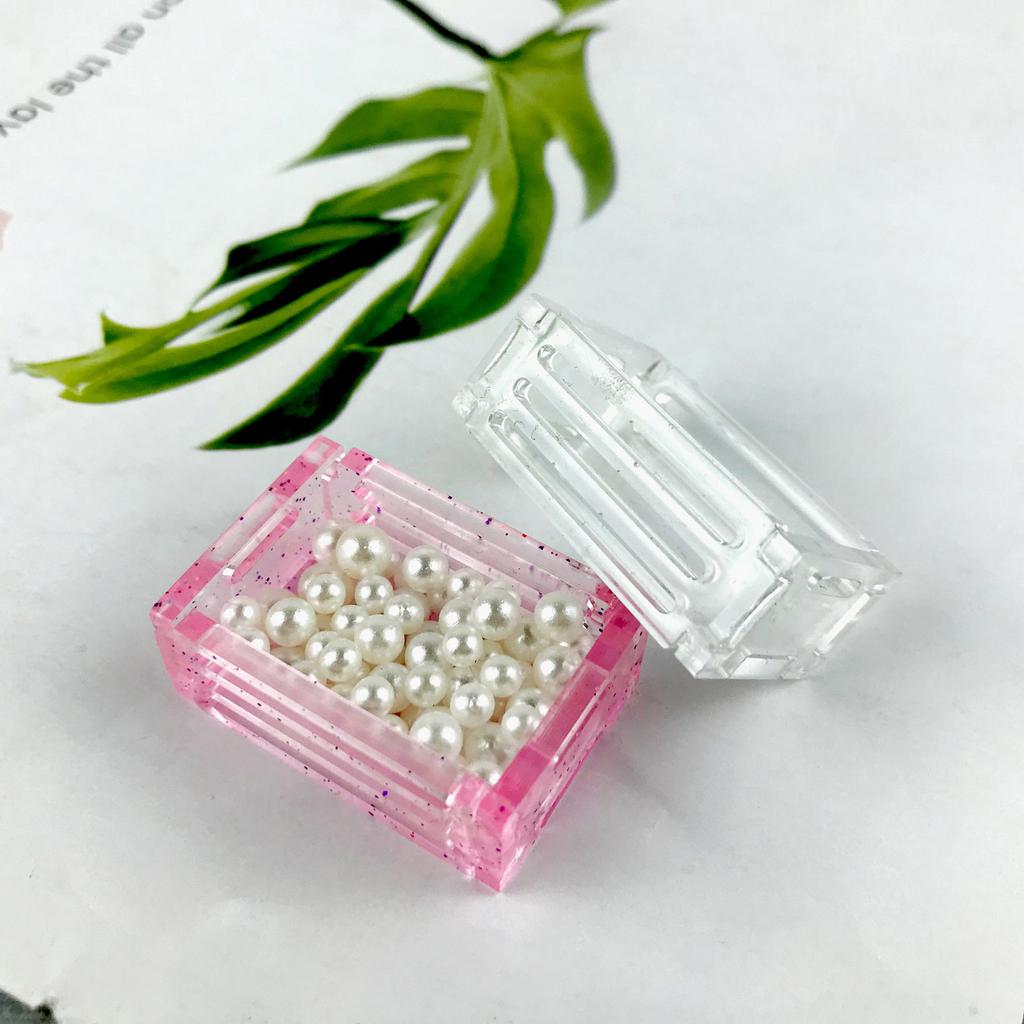 Epoxy Crystal Valentines Day Geometric Splicing Storage Box Mold Silicone Resin Mold for DIY Craft Jewelry Storage