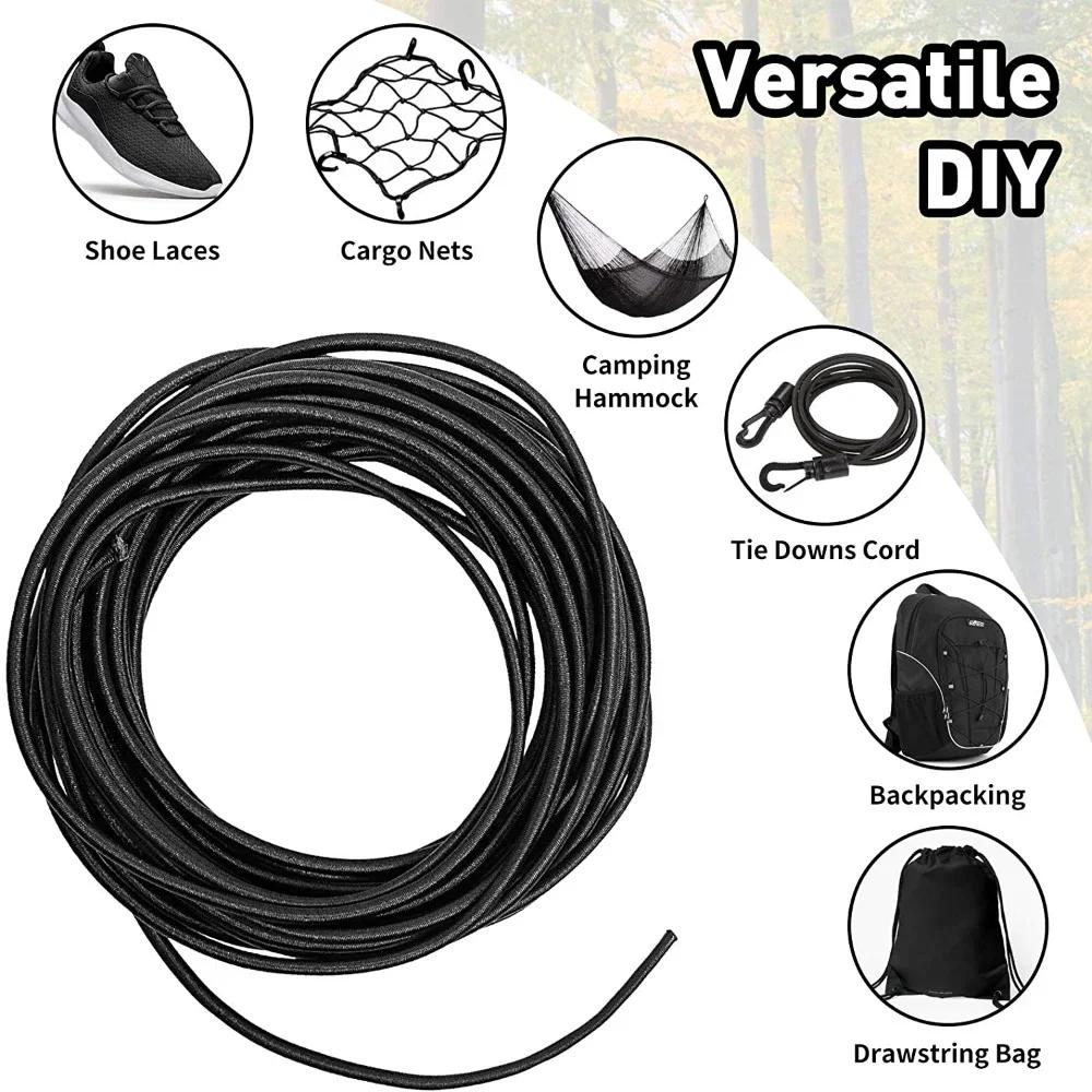 DIY Rubber Bands Elastic Band Sewing Accessories Clothing Straps Elastics Rope Black Crafts High Quality 3/4/5/6/8MM Apparel