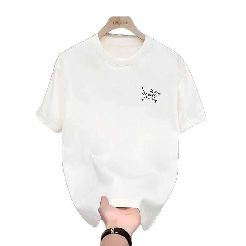 Men's 230g Pure Cotton Casual Loose-Fit Short-Sleeve Round Neck T-Shirt - Trendy and Versatile