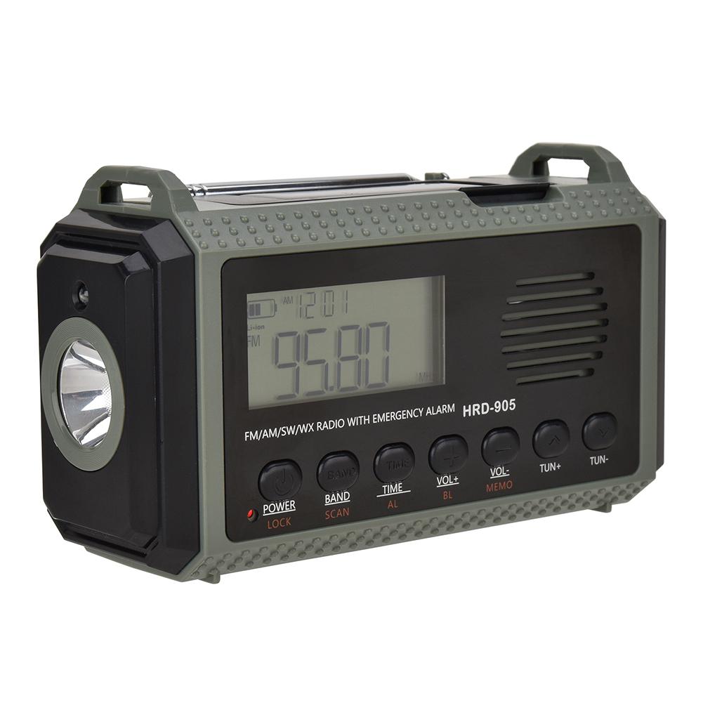 Emergency Radio Solar Hand Crank AM FM SW NOAA Weather Radio 10000MAh Portable SOS Alarm Power Bank Charge for Outdoor Survival