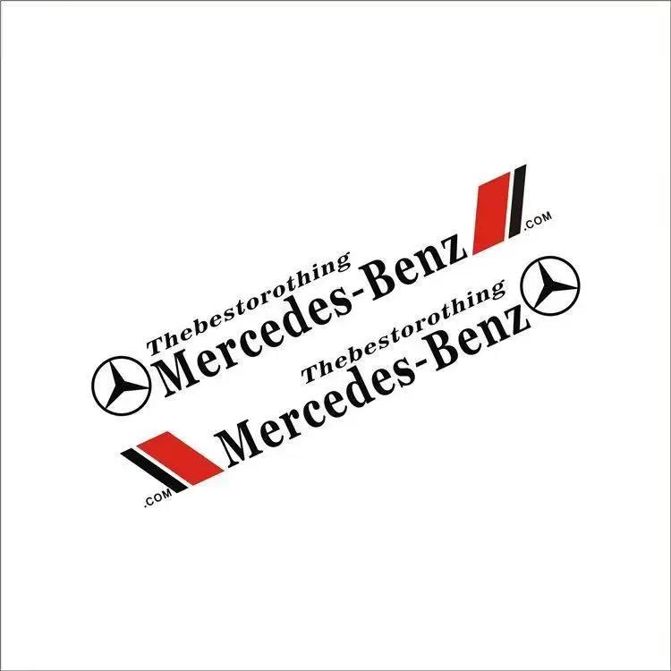 

2Pcs car side door waistline sticker Mercedes benz logo styling decal is suitable for W203W204W205W209W210W211W212W176W166W163.