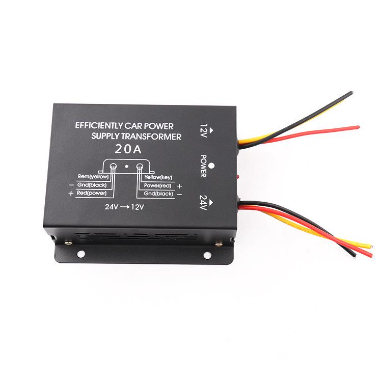 High-Power 20A Vehicle-Mounted Converter: Converts 24V to 12V with Memory Function for Passenger and Freight Vehicles