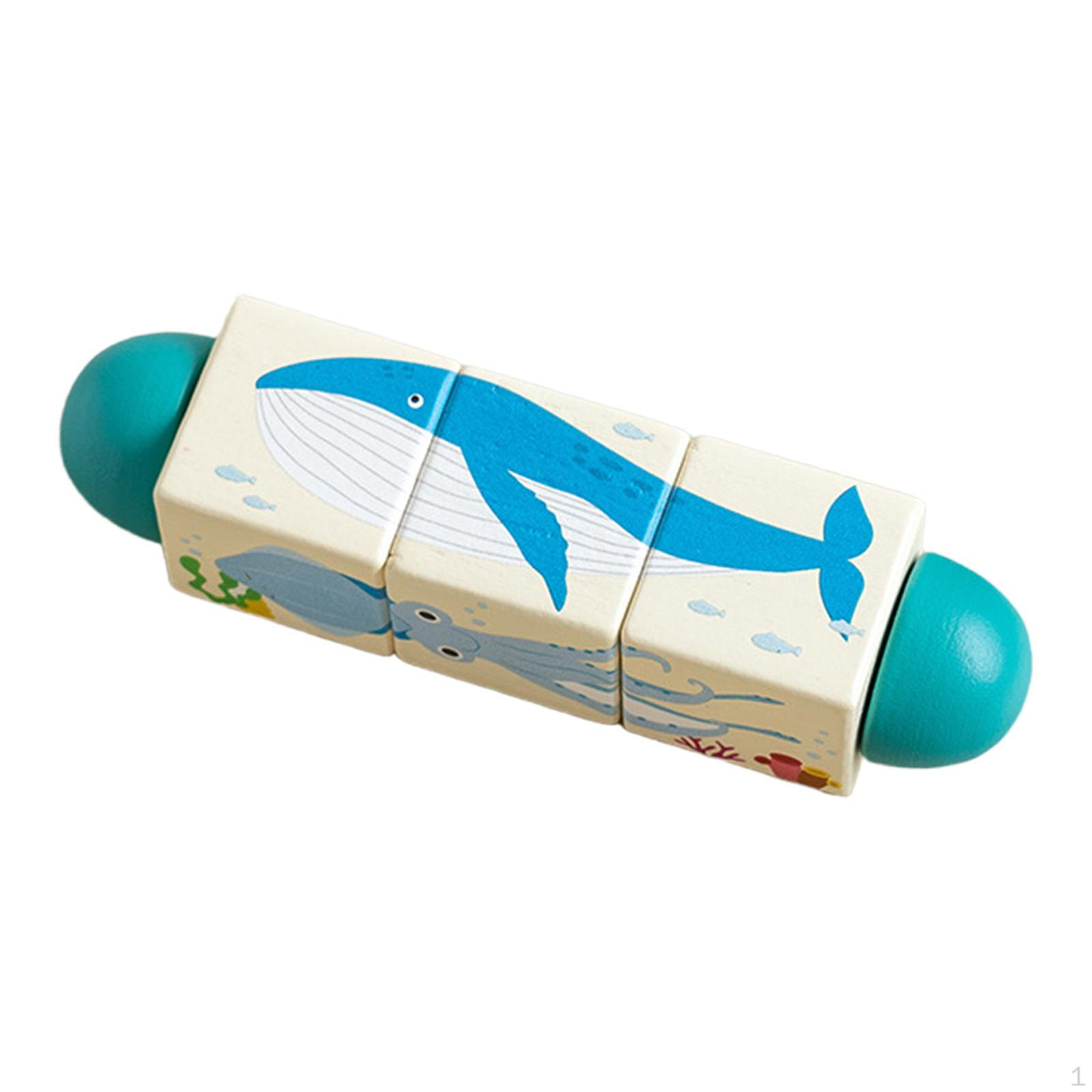 

Building Toy, Preschool Educational Toys, Wooden Game, Puzzle Game for Toddlers Ages 1-3 Ocean