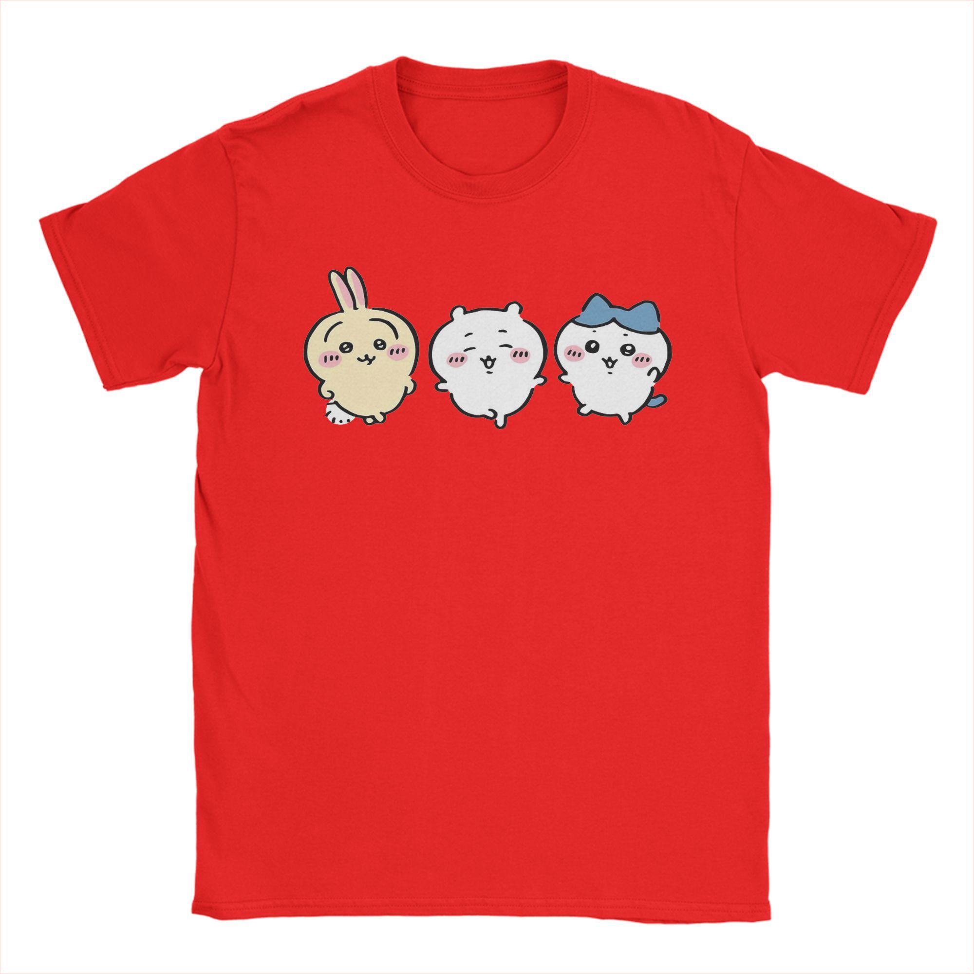 

Chiikawas Hachiware Usagi Cute Kawaii T Shirt Men 100 Cotton Humorous TShirts Crew Neck Tees Short Sleeve Clothing Gift Idea M