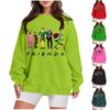 Women's Sweatshirt Sports Christmas  Print Pullover Sweatshirt V-Round Neck Long Sleeve Top Casual Sweatshirt