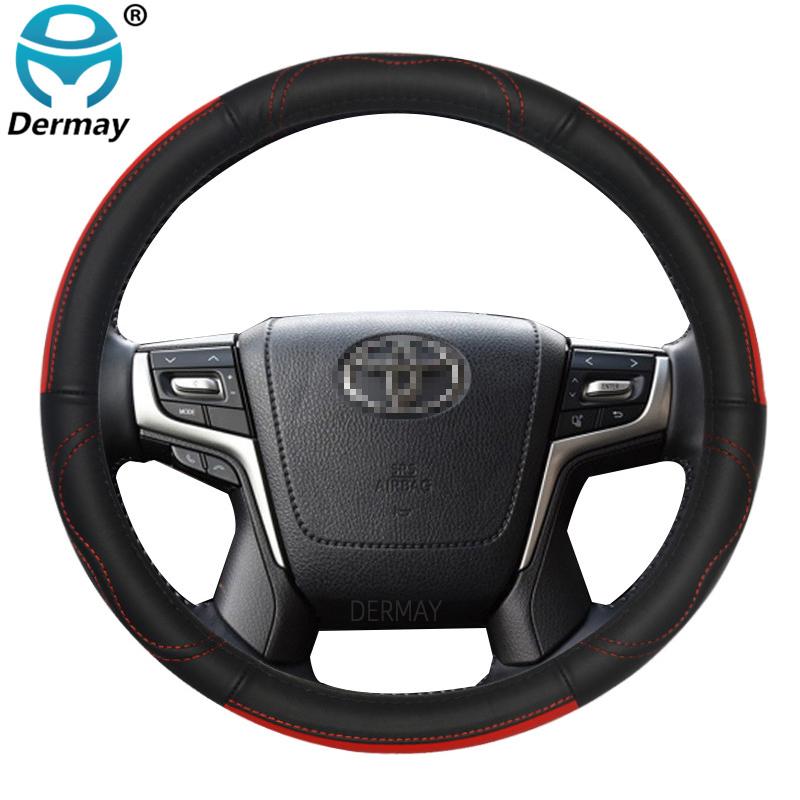 Für Toyota Land Cruiser Prado 90 100 120 150 200 300 Fj Cruiser Echtes Leder Auto Lenkradabdeckung Auto Zubehör