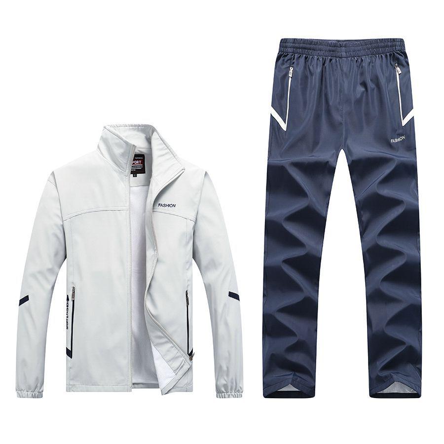 Men's Spring/Autumn Long Sleeve Casual Sports Suit - Middle-aged & Elderly Running Wear