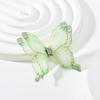 50Pcs 3D Organza Fabric Butterfly Appliques Colorful Double-layer Simulation Mesh Butterfly Patch Translucent
