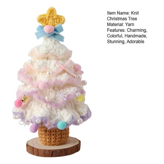 Christmas Tree Ornament Colorful Multi-Layered Crochet Christmas Tree Decoration