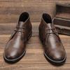 Brand Men's Boots Classical Retro High Quality Lace-up Leather Boots Comfy Durable Desert Boots for Men Casual Botas Para Hombre