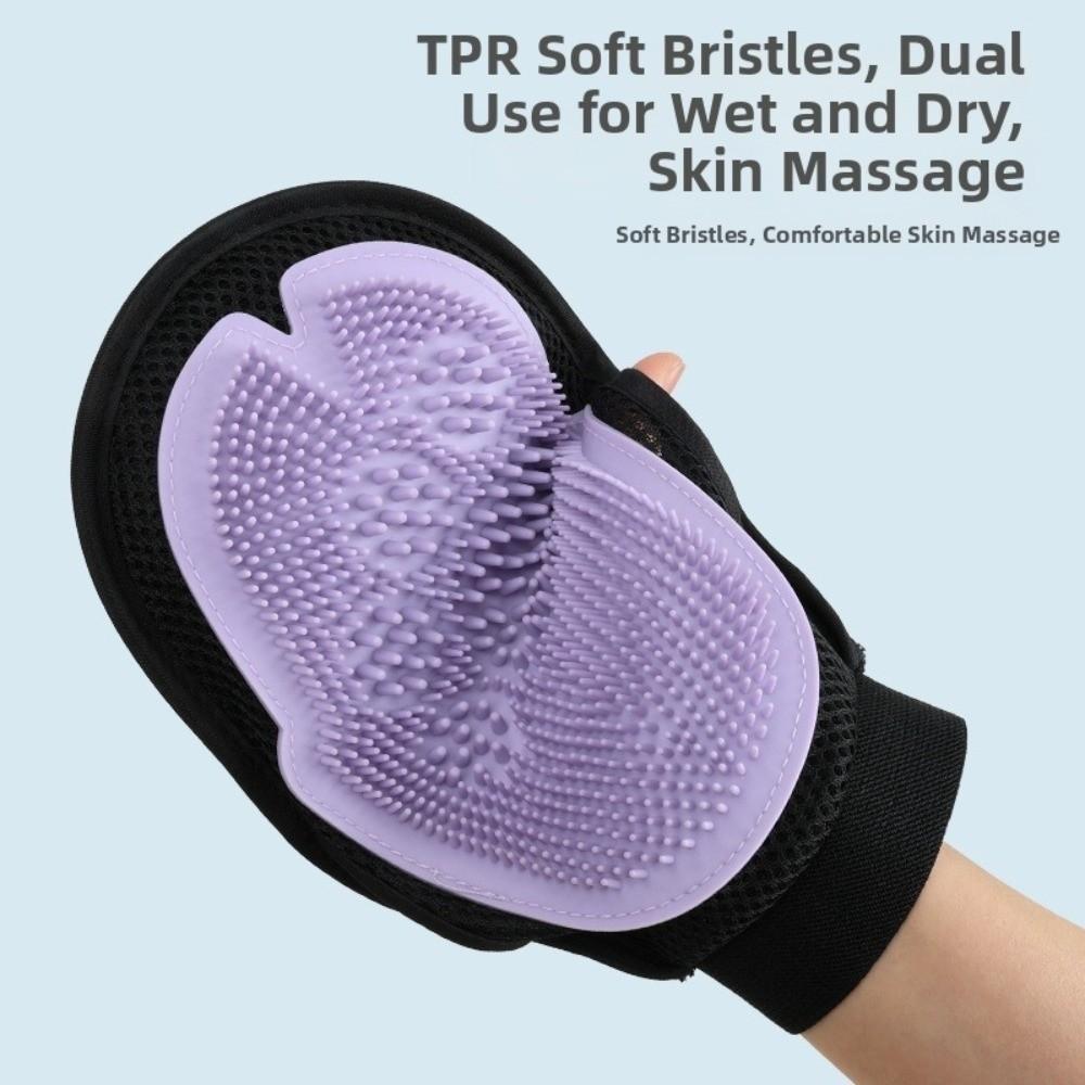 Grooming Massage Dog Cat Bath Massage Gloves Pet Comb Pet Bath Brush Cat Deshedding Comb Shower
