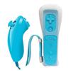 Wii Game Controller: Straight Handle + Bent Left-Hand Chicken Leg Grip with Silicone Cover