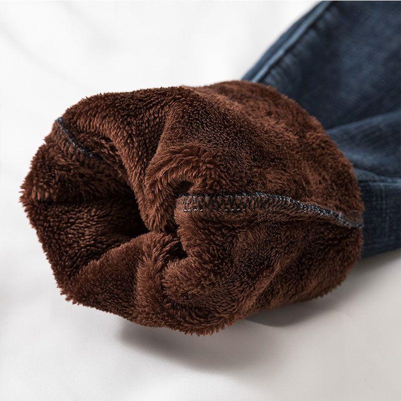 Women's Fleece-Lined High-Waist Skinny Jeans - Slim Fit Winter Pencil Pants