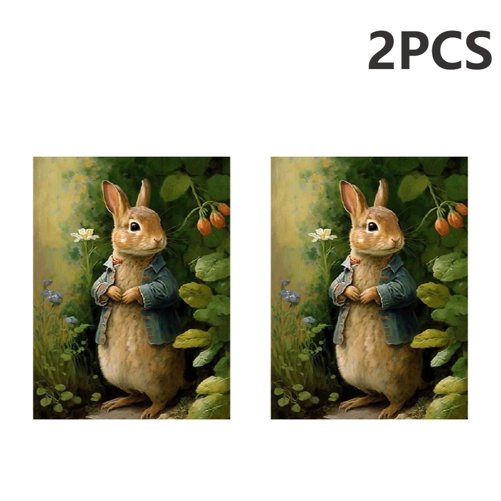 

2pcs 5D DIY Full Round Drill Diamond Painting 2025 New Easter Bunny Kit Creative Household Decoration for Festival Party 30x40cm