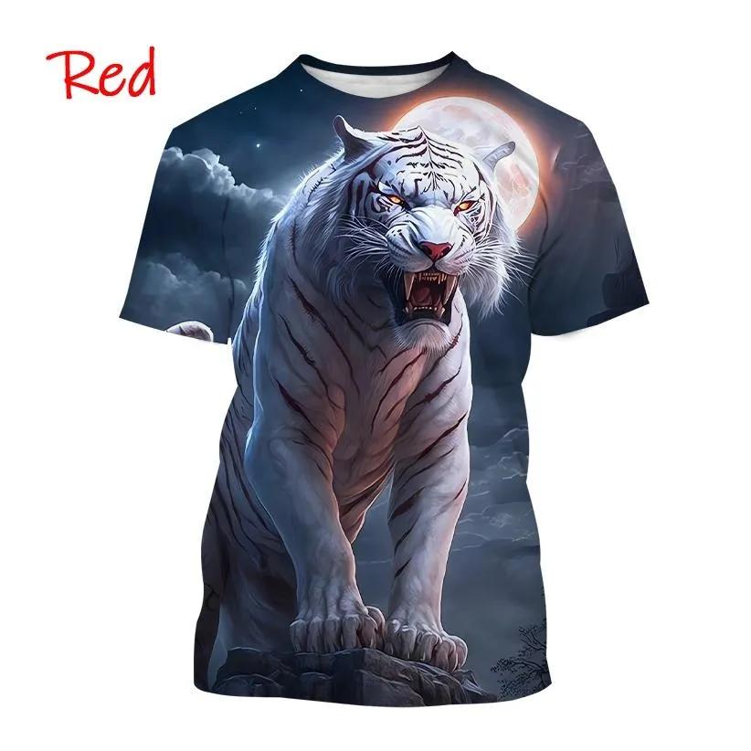 Animal White Tiger 3d Print Summer Men/Women O-Neck T-shirt Casual Short Sleeve Oversized T Shirt Fashion Tops Unisex Clothing