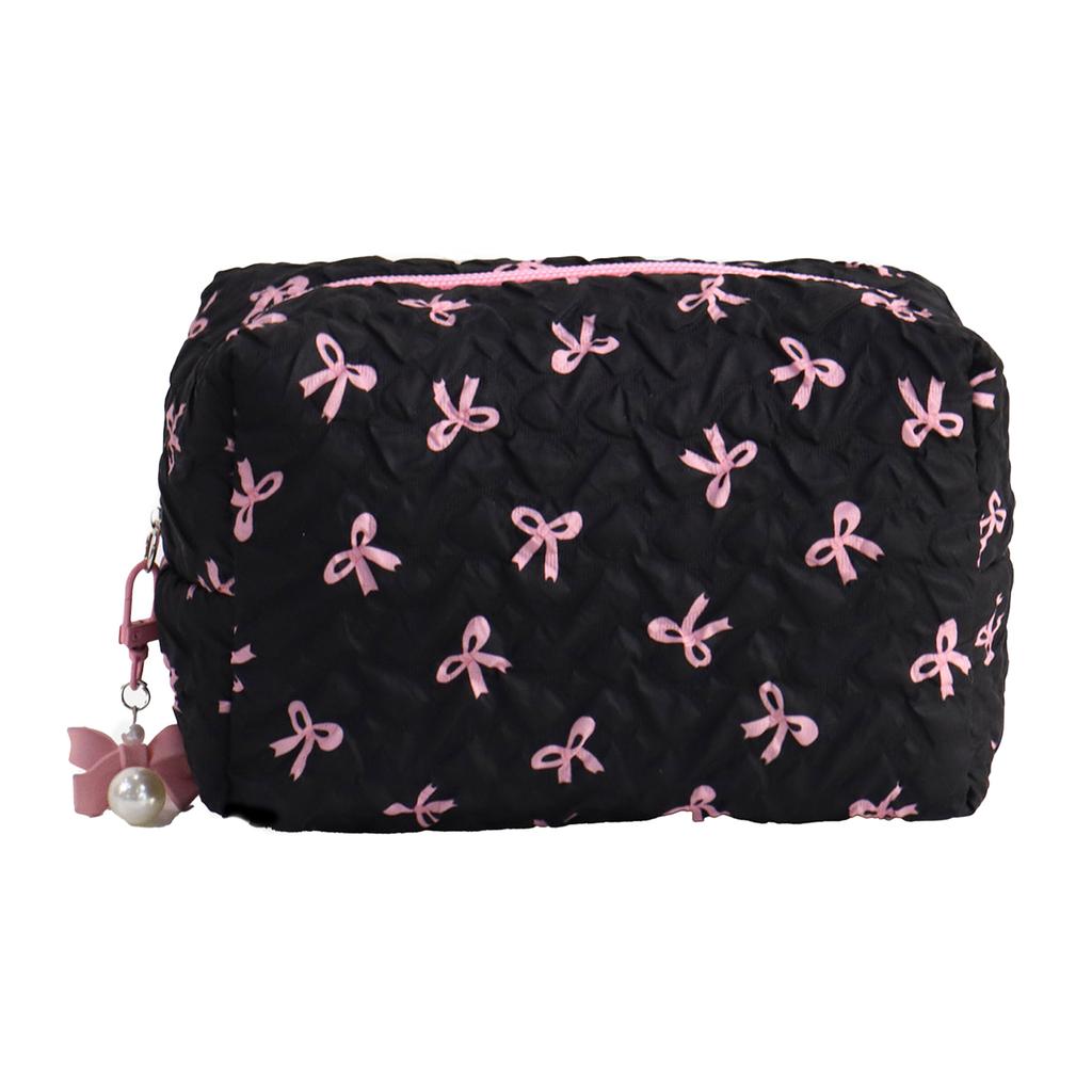 Reise-Make-up-Tasche, Kosmetiktasche, große Kapazität, Hautpflege-Organizer, schöne Schleifen, Make-up-Aufbewahrungstasche, ästhetischer Kulturbeutel