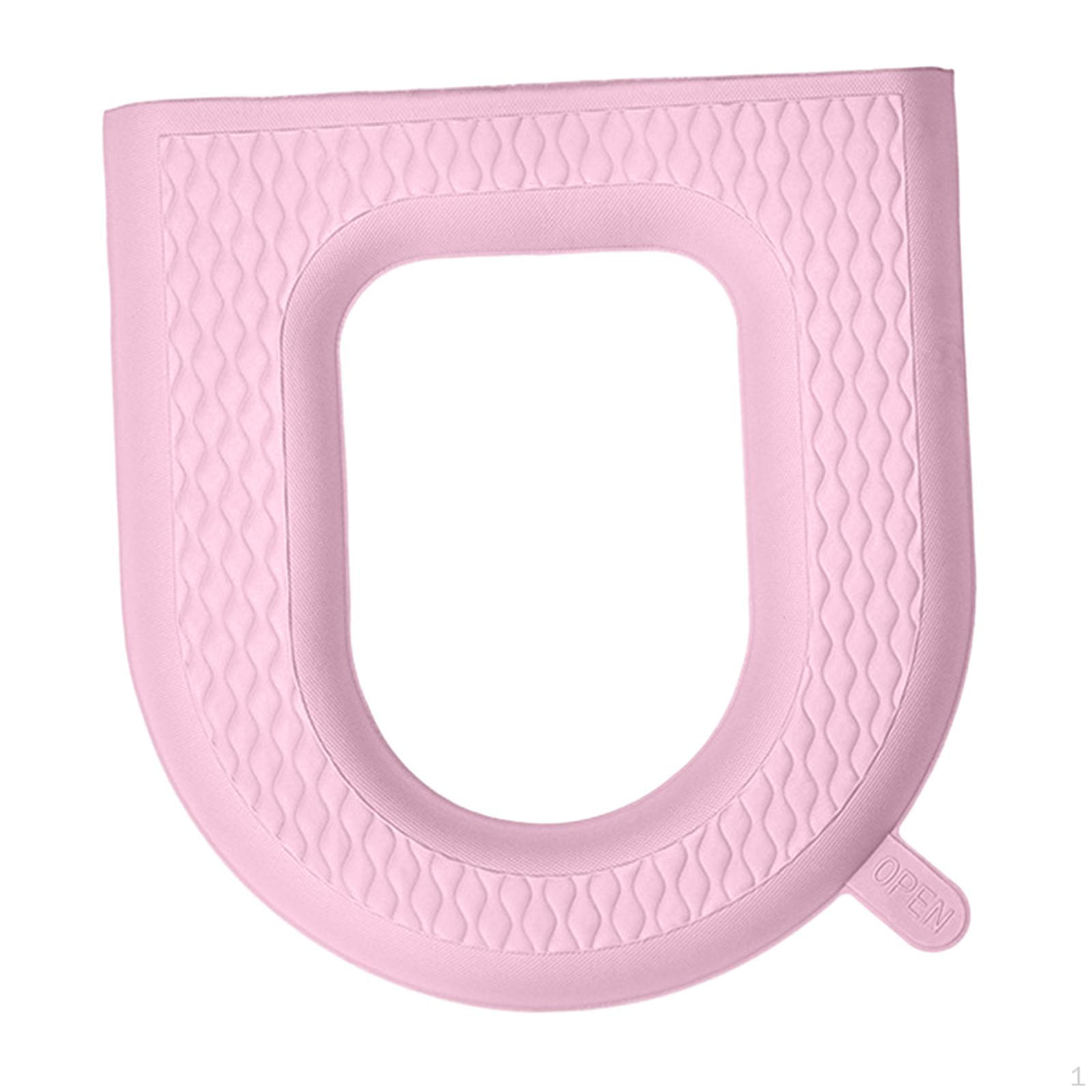 

Чехол на сиденье унитаза для ванной комнаты, самоклеящийся, комфортный, всесезонный, прочный, мягкий, можно стирать, моющийся для отеля